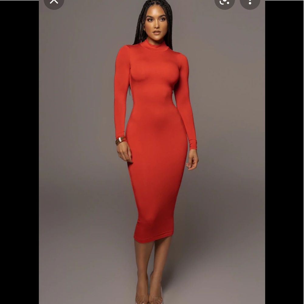 Jluxlabel turtleneck midi dress long sleeves